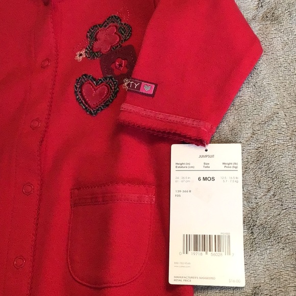 NWT Carter's One Piece Long Sleeve Front Snap w/Pockets - Picture 3 of 4